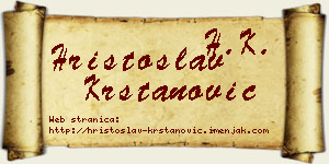 Hristoslav Krstanović vizit kartica
